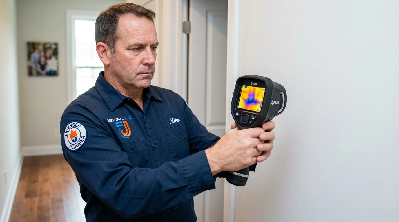 Thermal imaging leak detection by Johns Plumbing LLC in Justin